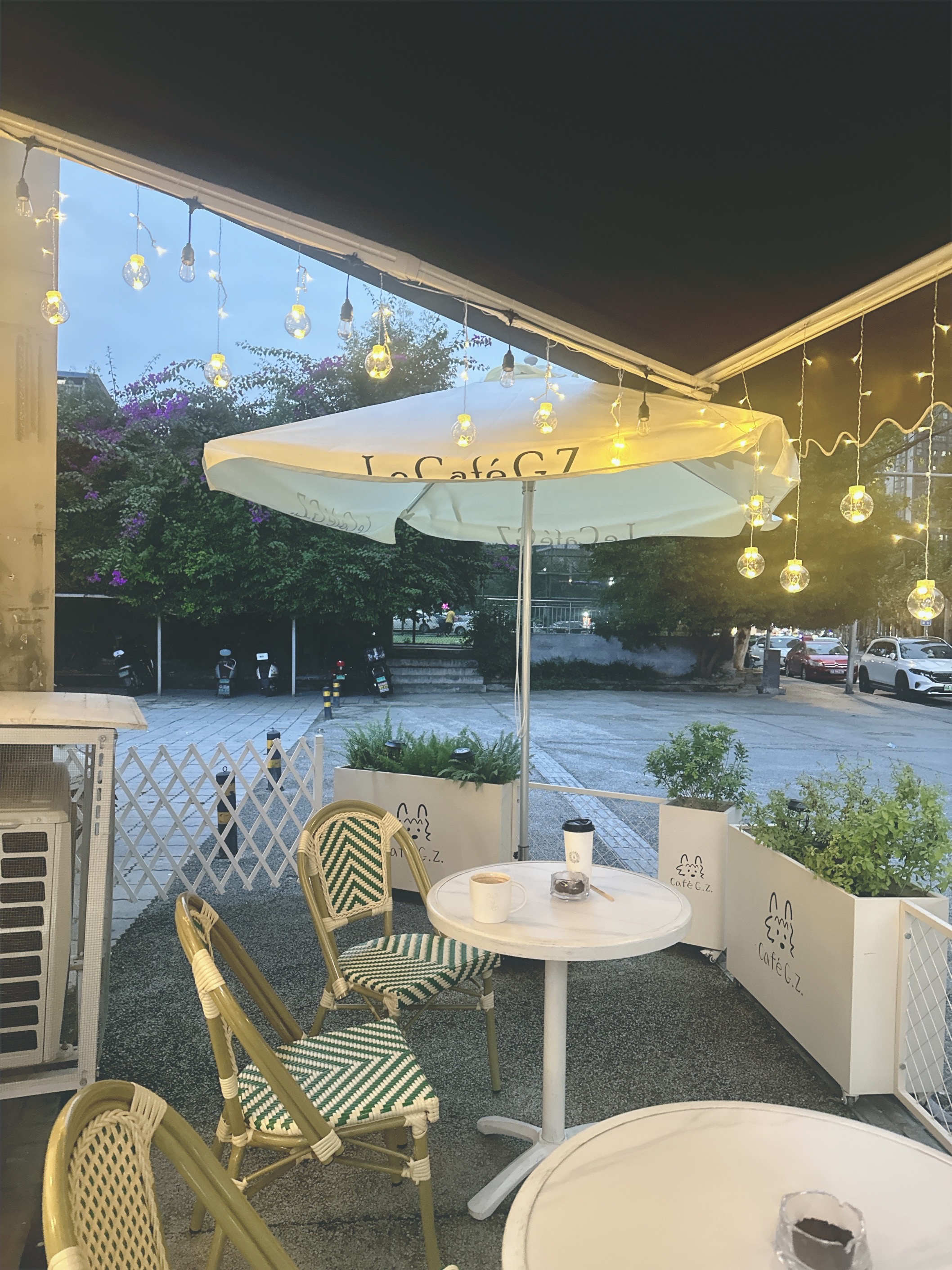 The café terrace