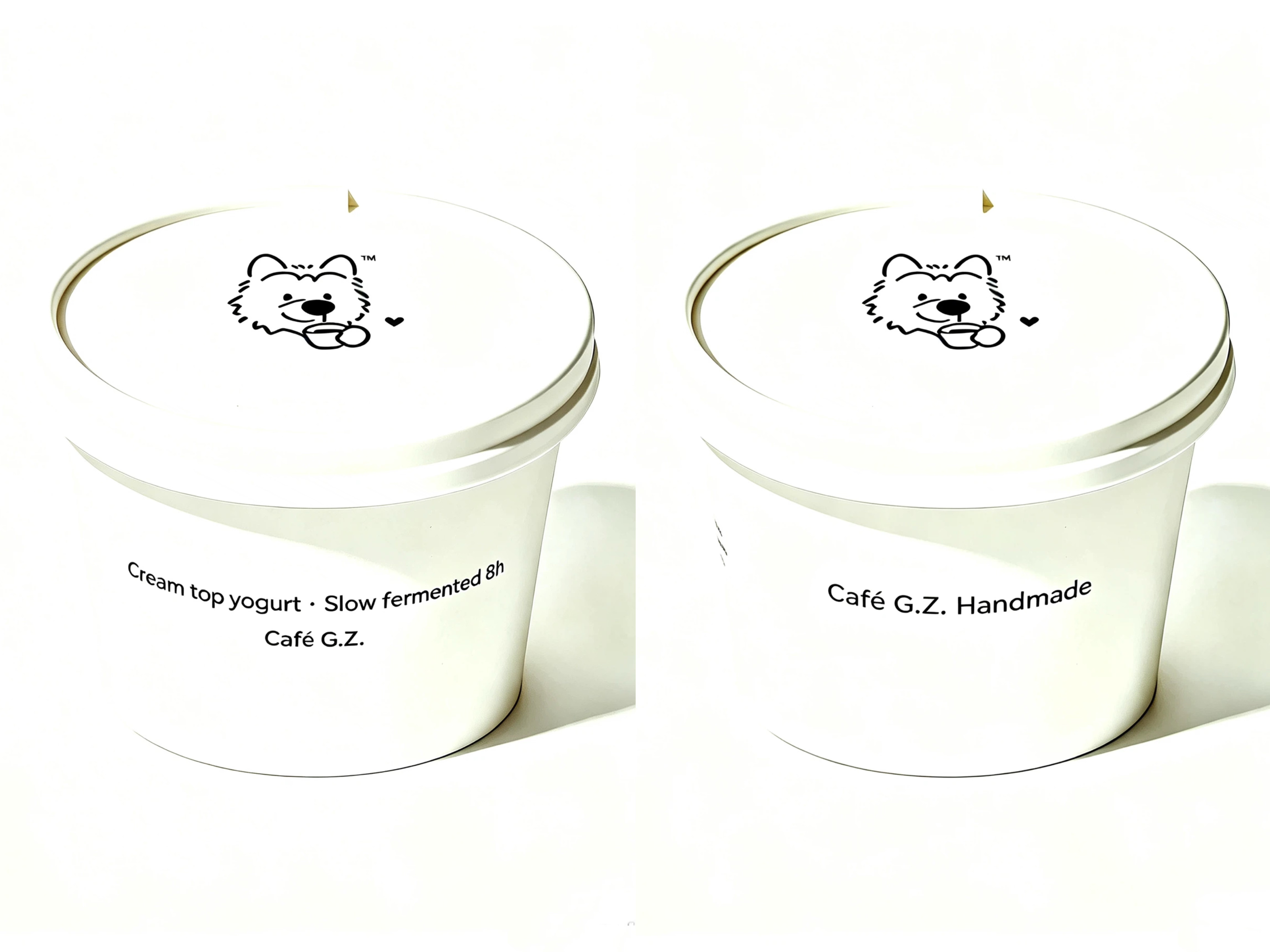 Café G.Z. cream-top yogurt packaging